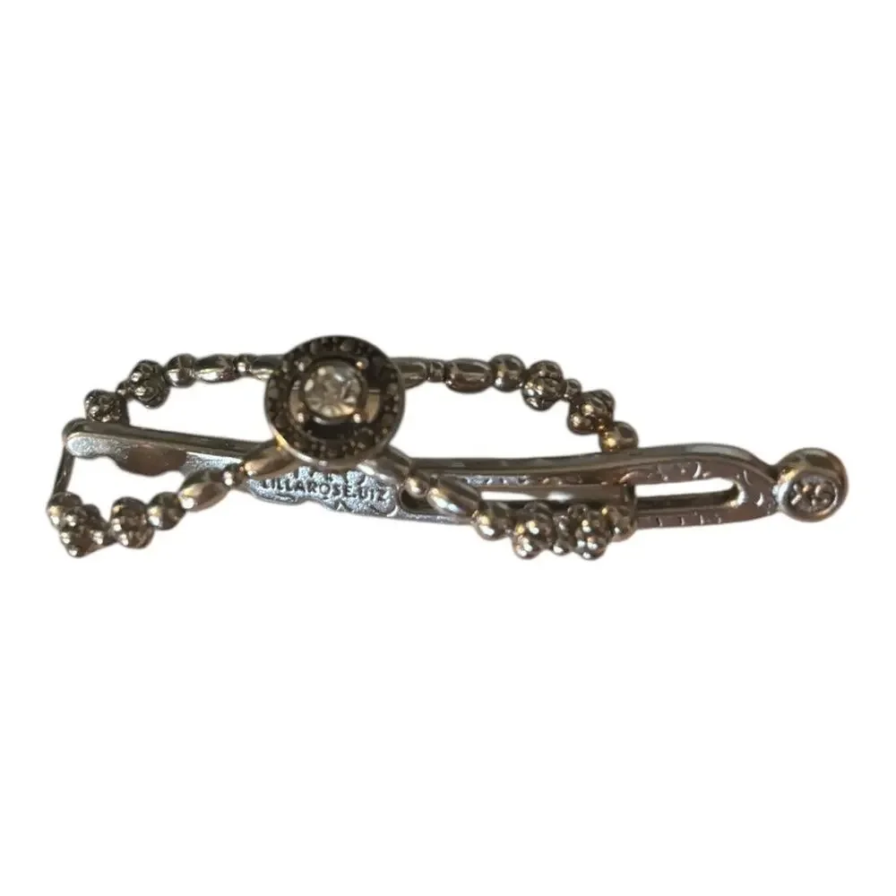 Lilla Rose Flexi Clip Silver Tone Rhinestone X-Small Hair Clip